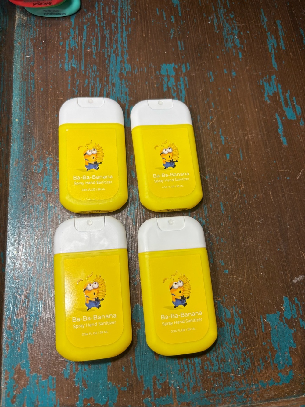 4 New Minion Bananas Yellow Spray Hand Sanitizer Pocket Bottle -